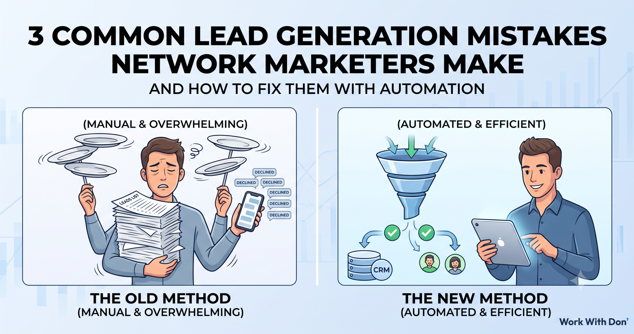 Lead generation for network marketing comparison diagram